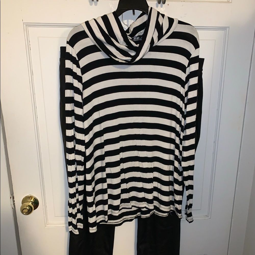 Cable & Gauge Striped Turtleneck Sz XL - Picture 1 of 6